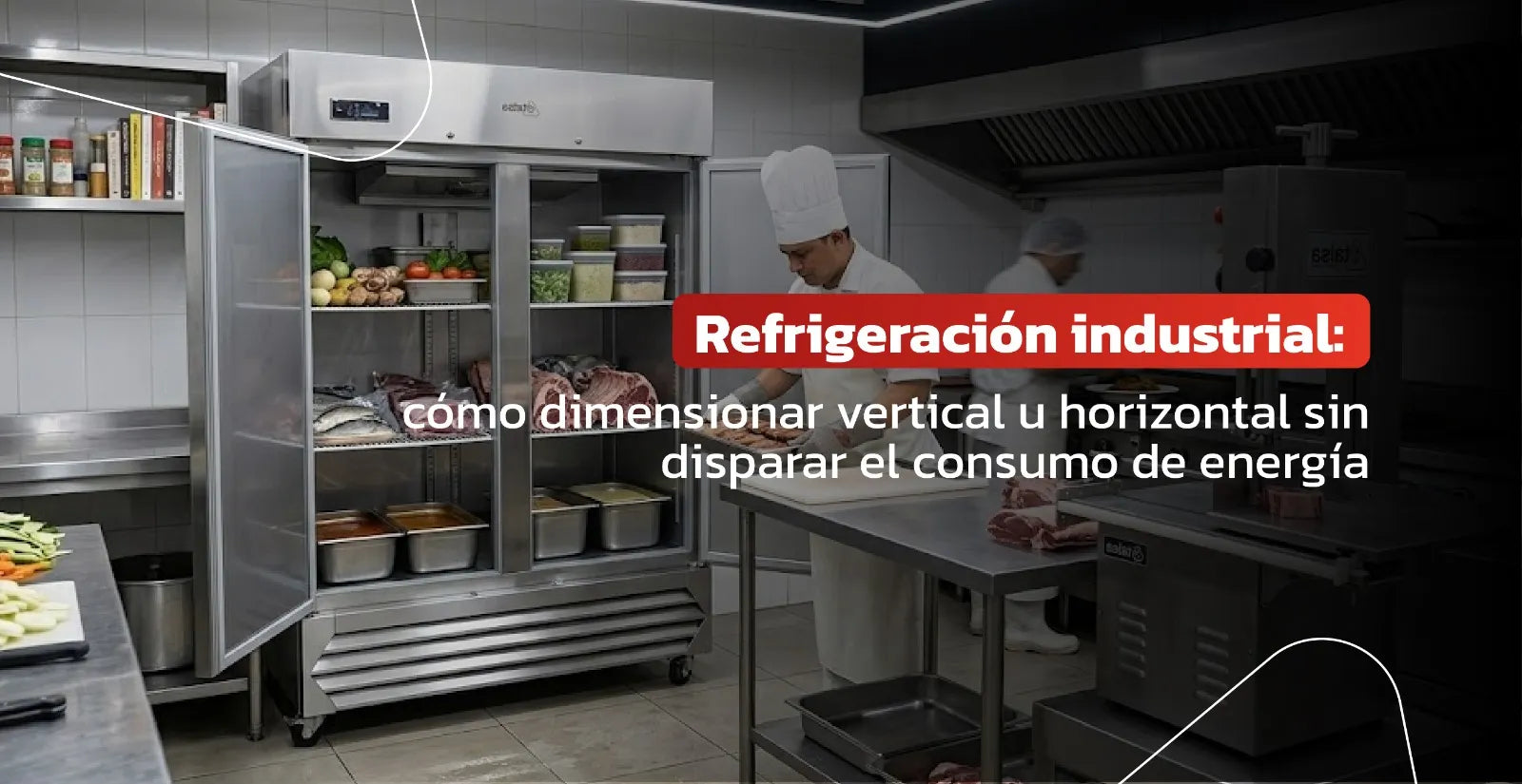 Refrigeración industrial: cómo dimensionar vertical u horizontal sin disparar el consumo de energía