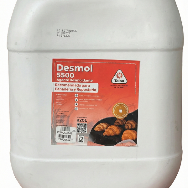 Aceite Desmol 5500 20 litros desmoldante industrial panadería granel