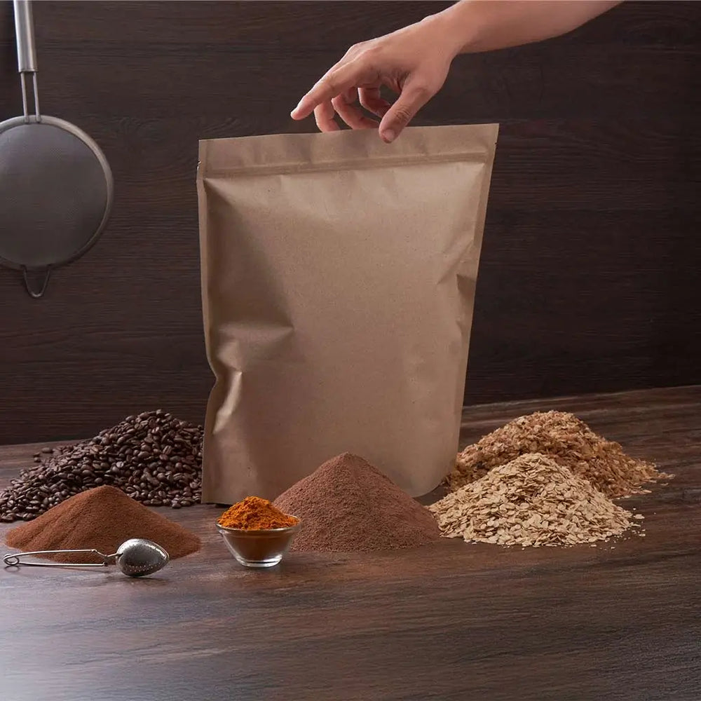 bolsas de papel kraft con cierre hermetico - Talsa colombia