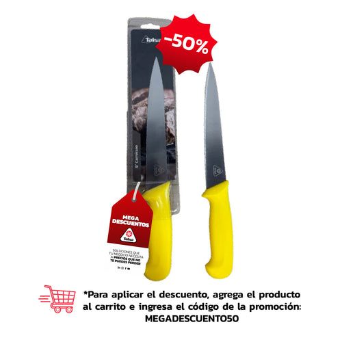 Cuchillo Carnicero 8" Amarillo