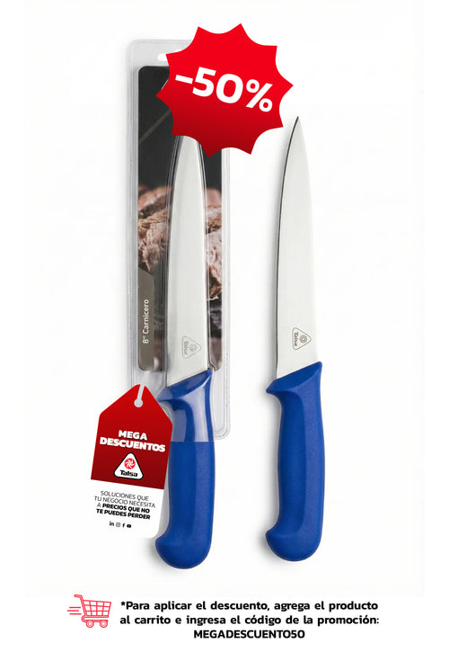 Cuchillo Carnicero 8" Azul