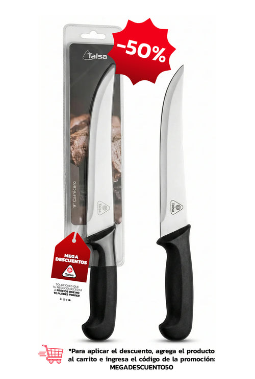 Cuchillo Carnicero 9" Negro