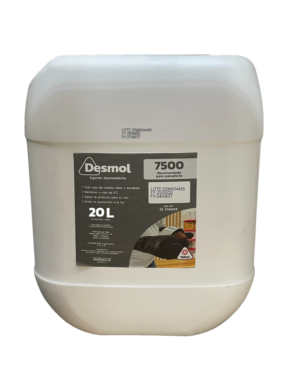 Aceite Desmol 7500 x 20 Litros — Protección Antiadherente