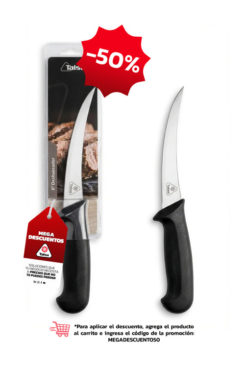 Cuchillo Deshuesador 6" Negro