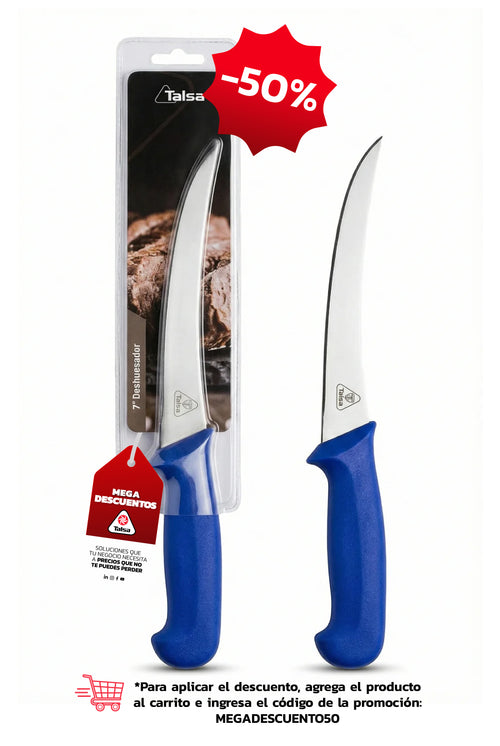 Cuchillo Deshuesador 7" Azul