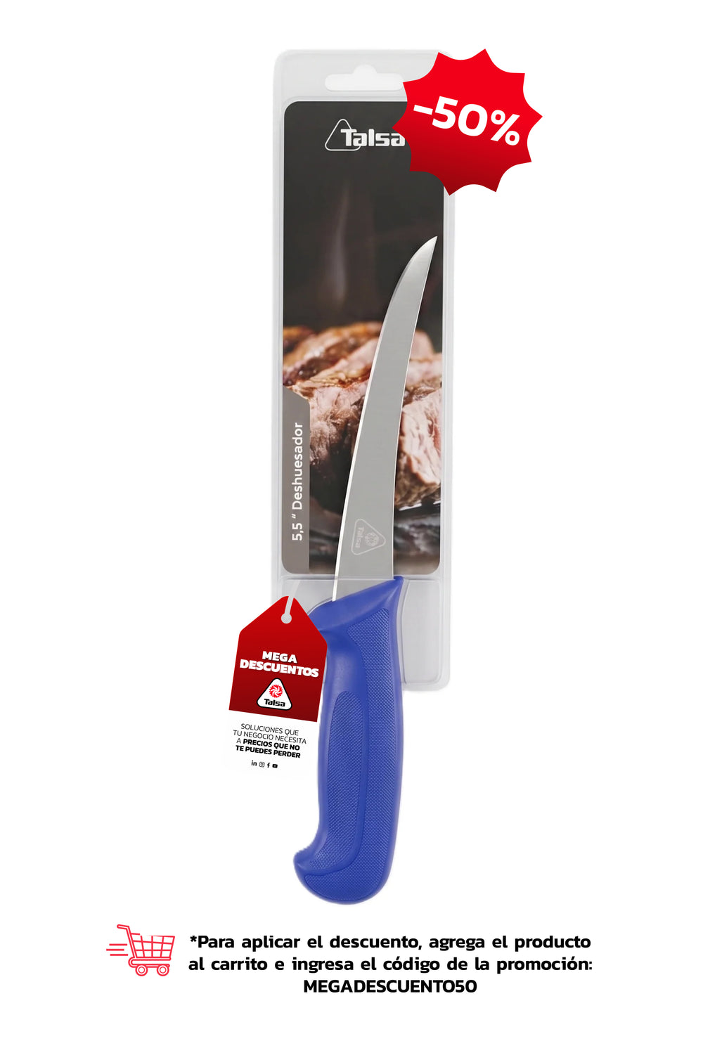 Cuchillo Deshuesador 5,5" Azul