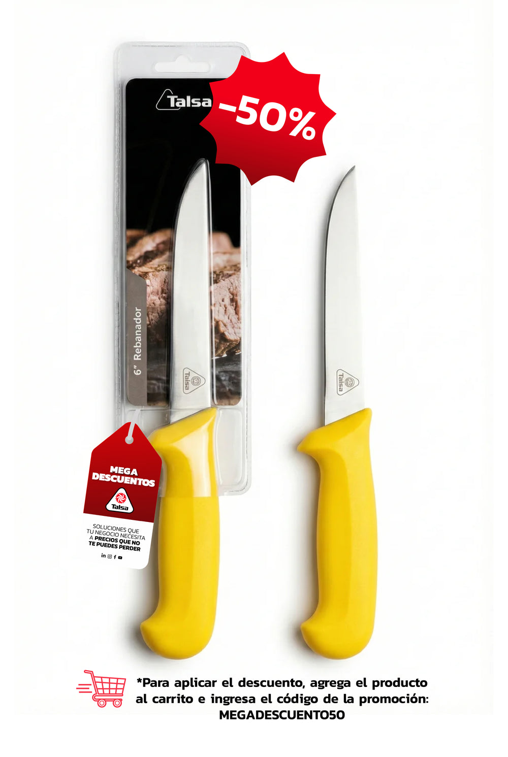 Cuchillo Rebanador 6" Amarillo