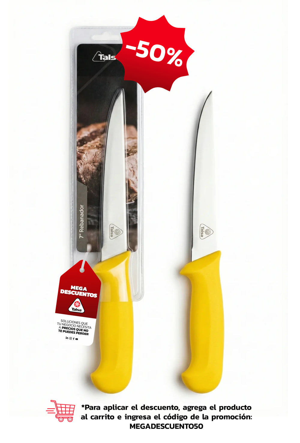 Cuchillo Rebanador 7" Amarillo
