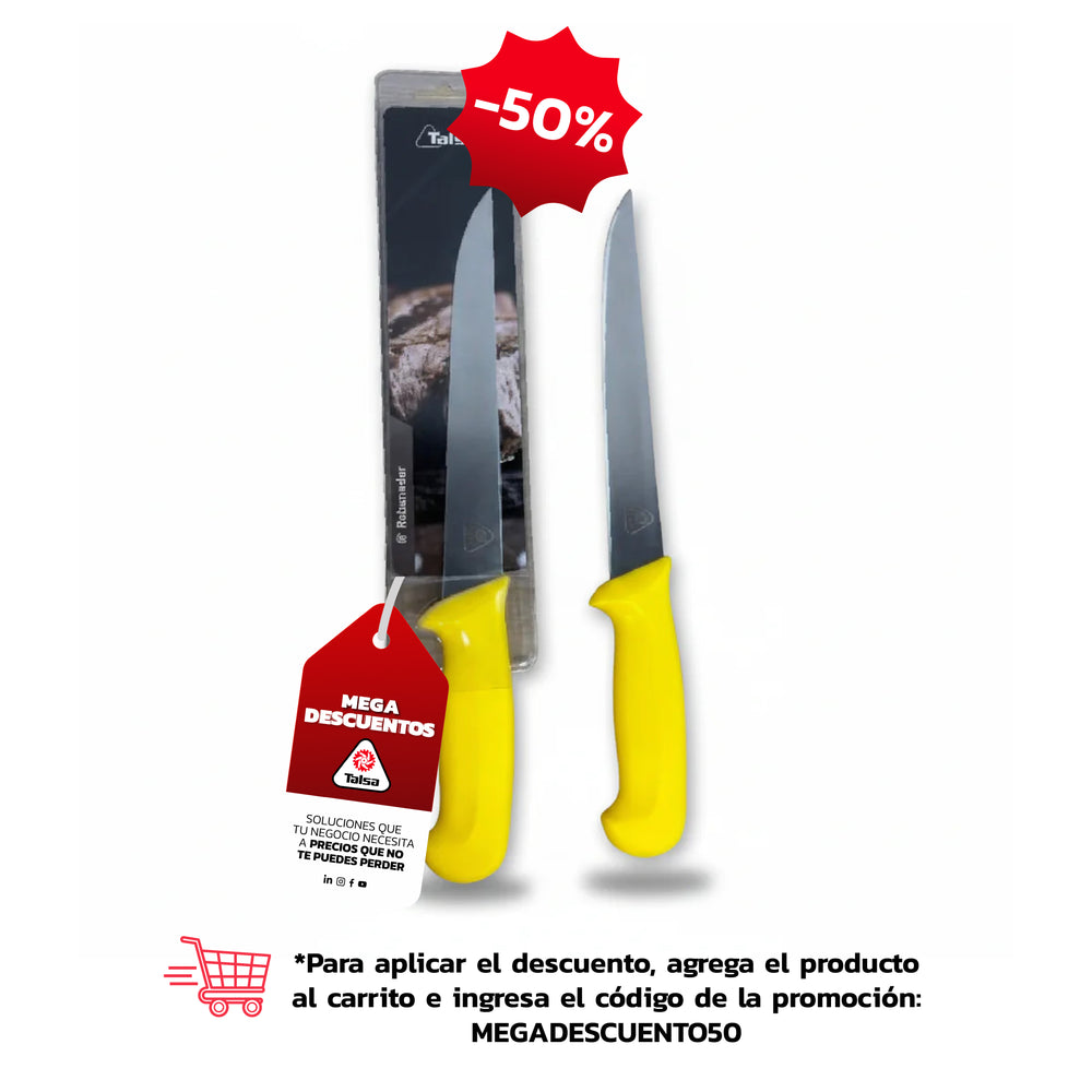 Cuchillo Rebanador 8" Amarillo