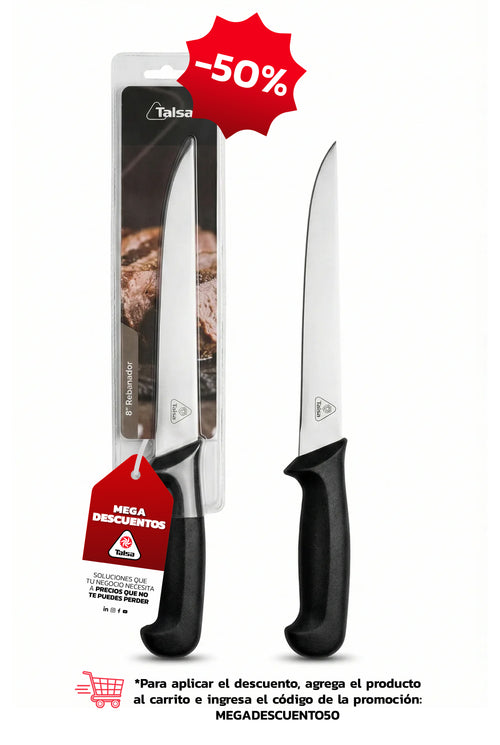 Cuchillo Rebanador 8" Negro