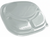 Tapa Empaque Platos 3 Div - 100 Uds