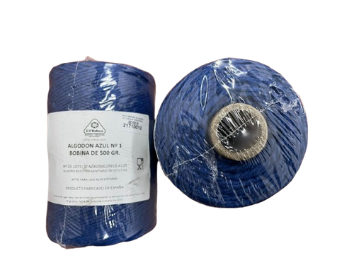 Hilo Amarre Algodón Azul Bob 500 gr