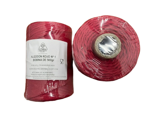 Hilo Amarre Algodón Rojo BOB 500 gr