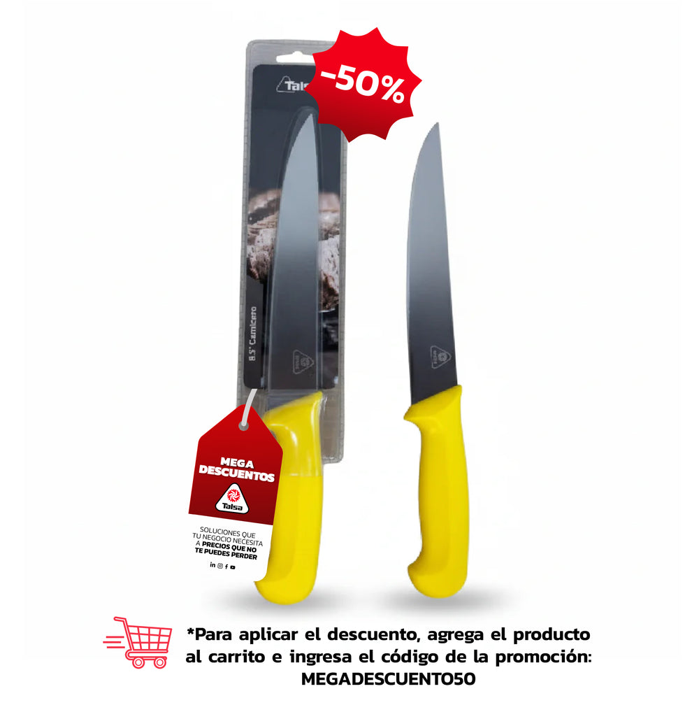 Cuchillo Carnicero 8,5" Amarillo