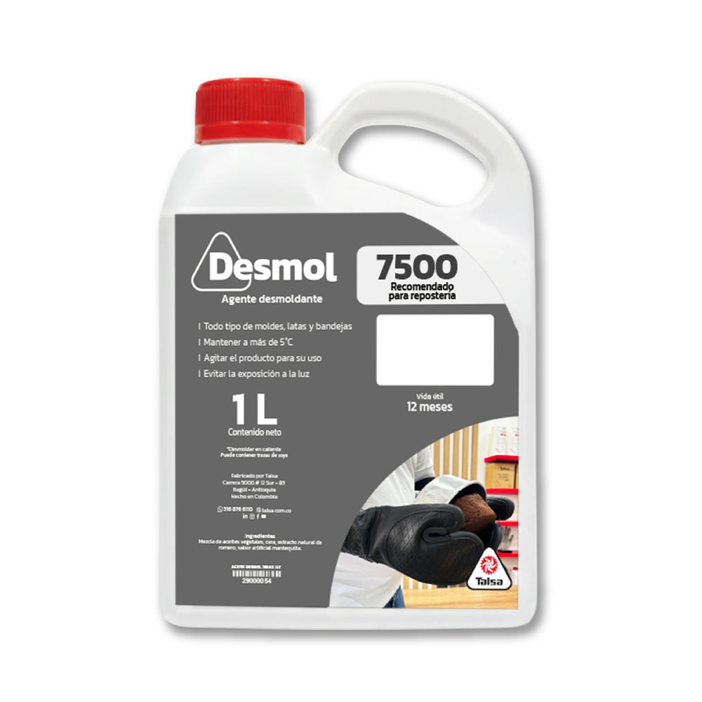 Aceite Desmol 7500 1 litro antiadherente personal panadería pequeña