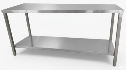 Mesa Acero inoxidable 1800X600X850H Con Entrepaño