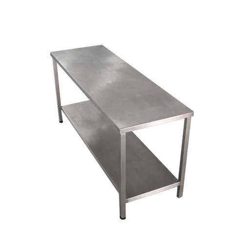 Mesa aluminio con entrepaño | 1800x600x850